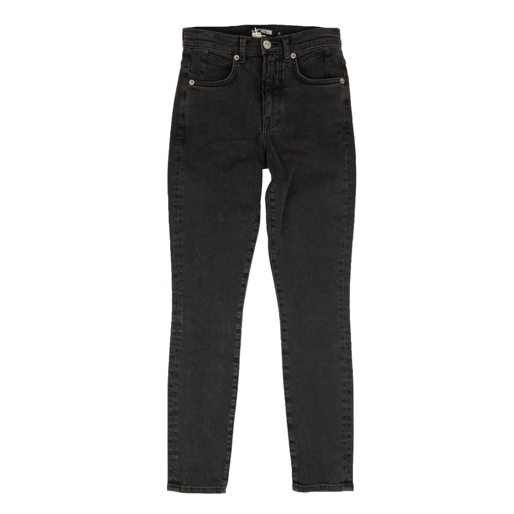 ADAPTATION Black Logo Patch Skinny Jeans Size 25 $425